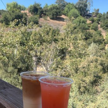 Cafe on 27 - iced vanilla latte with cinnamon powder and tropical lemonade - Breakfast & Brunch Near Me - Topanga, California Cafe on 27 - iced vanilla latte with cinnamon powder and tropical lemonade - Breakfast & Brunch Near Me - Topanga, California