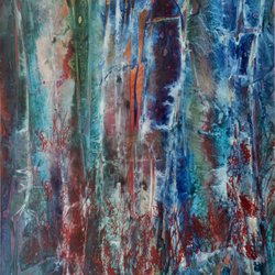 Art & Soul Gallery - "Submerged Forest" mixed media by Eve Margo Withrow