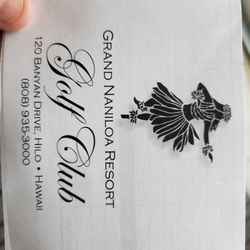 Naniloa Country Club - Score card showing current name