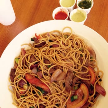 Mr Pollo - Tallarin Saltado with the sauces!! so good!! - Peruvian Near Me - West Covina, California