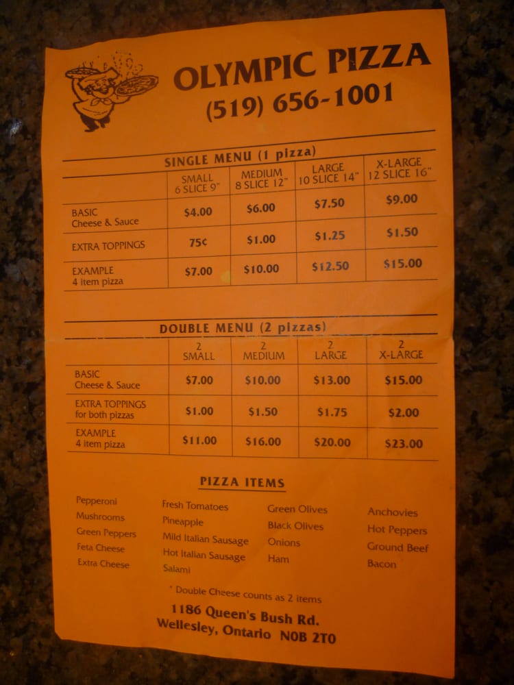 OLYMPIC PIZZA Updated September 2024 1168 Queens Bush Road