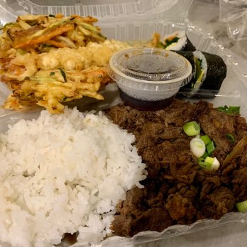 Go Go 7 - Bulgogi Doshirak - Bulgogi, Kimbap, and TKim (Fried Shredded Vegetables) with Kimchi and Rice - Korean Near Me - San Francisco, California Go Go 7 - Bulgogi Doshirak - Bulgogi, Kimbap, and TKim (Fried Shredded Vegetables) with Kimchi and Rice - Korean Near Me - San Francisco, California