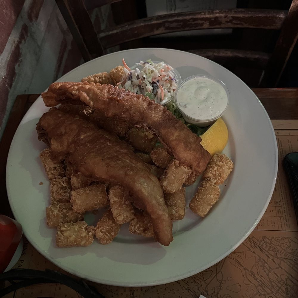 Briny Irish Pub - Fish and Chips!  Yum! - American Near Me - Pompano Beach, Florida