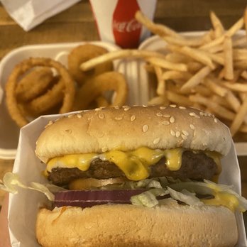 John's Char Burger - 1/4 Char Burger with cheese small fries, small onion rings, small malt - Burgers Near Me - Livermore, California John's Char Burger - 1/4 Char Burger with cheese small fries, small onion rings, small malt - Burgers Near Me - Livermore, California