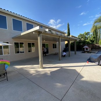 KM Patio Covers - 30x16 new patio cover with two fans and two outlets complete! Demo and new install all in one day! - Patio Coverings Near Me KM Patio Covers - 30x16 new patio cover with two fans and two outlets complete! Demo and new install all in one day! - Patio Coverings Near Me