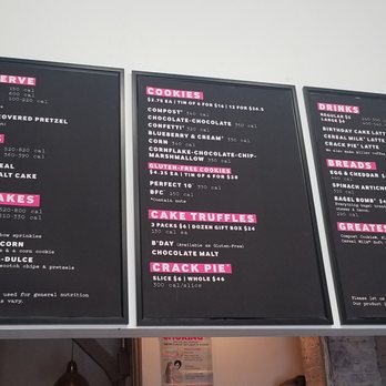 Milk Bar - Menu (10/18) - Bakeries Near Me - Brooklyn, New York Milk Bar - Menu (10/18) - Bakeries Near Me - Brooklyn, New York