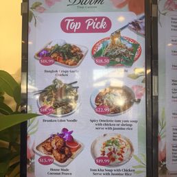 Top picks menu