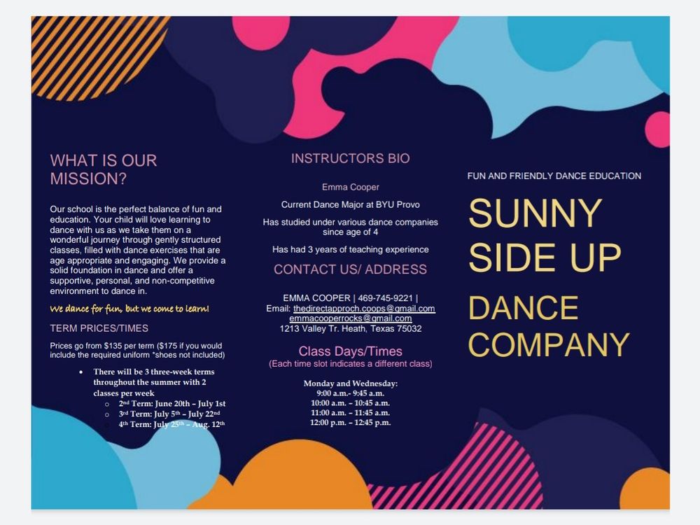 Sunny Side Up Dance Company Logo