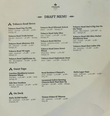 tobacco road durham menu Tobacco Road Sports Cafe & Brewery - Updated May 2026 - 245 Photos & 229  Reviews - 505 W Jones St, Raleigh, North Carolina - Sports Bars Experts -  Phone Number