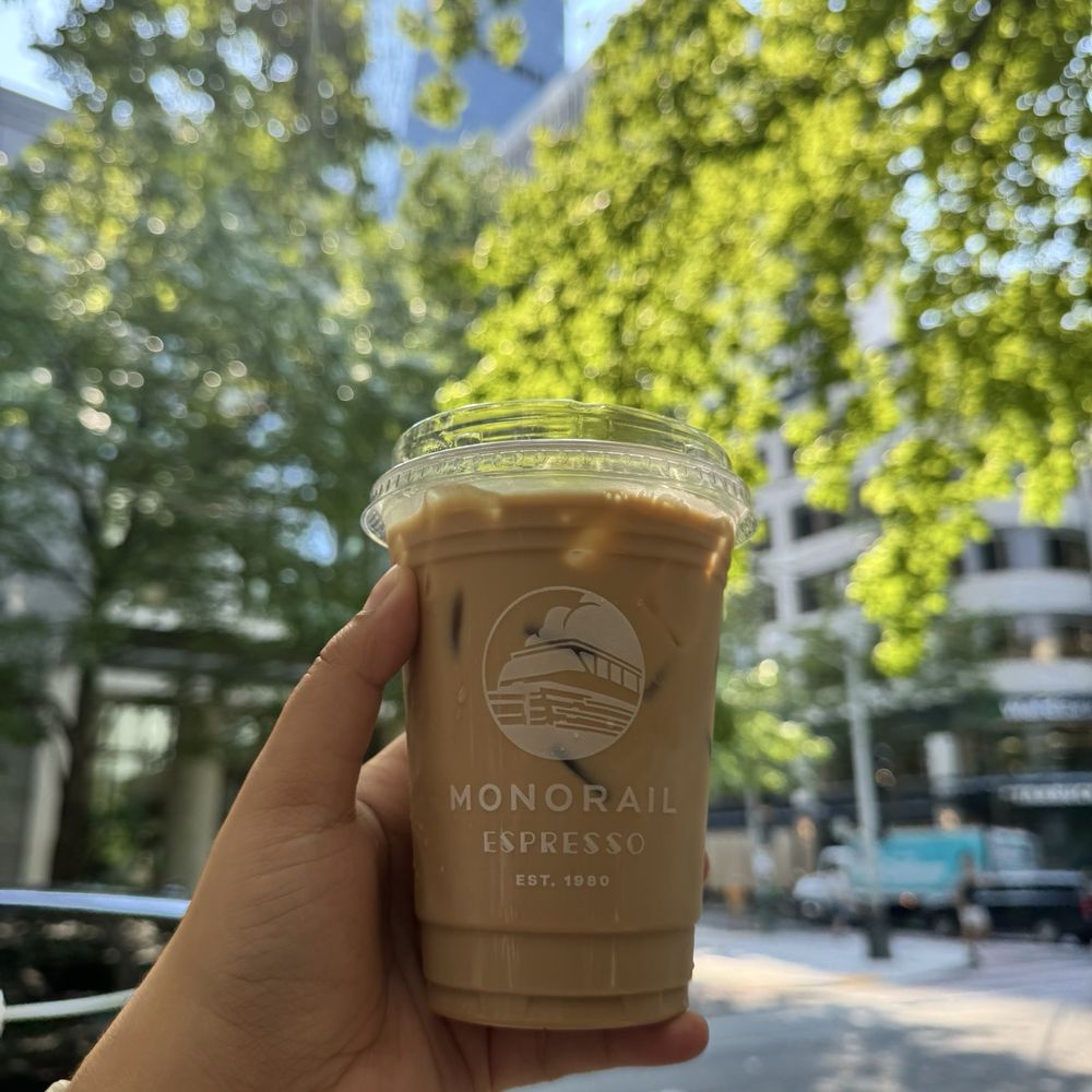 Monorail Espresso - Iced Vanilla Latte - Coffee & Tea Near Me - Seattle, Washington Monorail Espresso - Iced Vanilla Latte - Coffee & Tea Near Me - Seattle, Washington