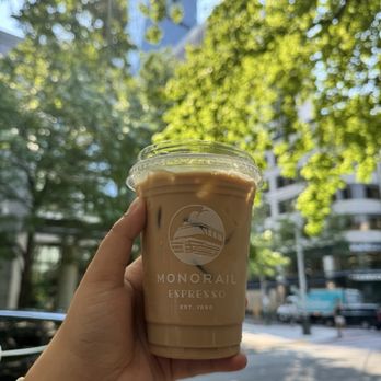 Monorail Espresso - Iced Vanilla Latte - Coffee & Tea Near Me - Seattle, Washington Monorail Espresso - Iced Vanilla Latte - Coffee & Tea Near Me - Seattle, Washington
