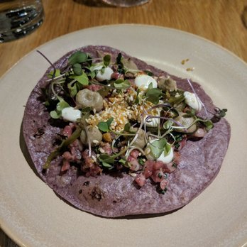 Kost - Beef Tartare Tostada - American Near Me - Toronto, Ontario Kost - Beef Tartare Tostada - American Near Me - Toronto, Ontario