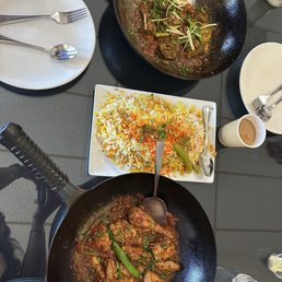 Mutton karhai- half Chicken briyani Chicken Karhai