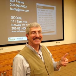 Score - Fairfield County - Bud Freund on technology at Ferguson Library.