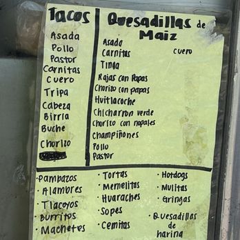 Tacos Los Chapitos - Menu - Food Trucks Near Me - Las Vegas, Nevada
