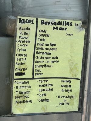 Menu photo 2 Tacos Los Chapitos Las Vegas, NV