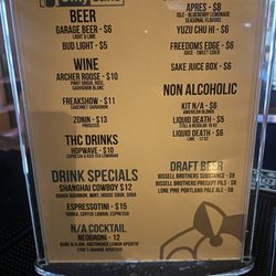 Empire Comedy Club - Drinks Menu (8/22/26)