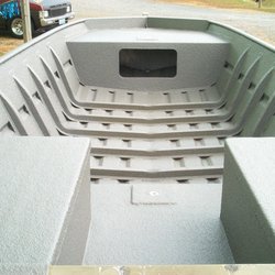 Custom Accessories - Reflex Spray-On Bed Liner inside a boat.