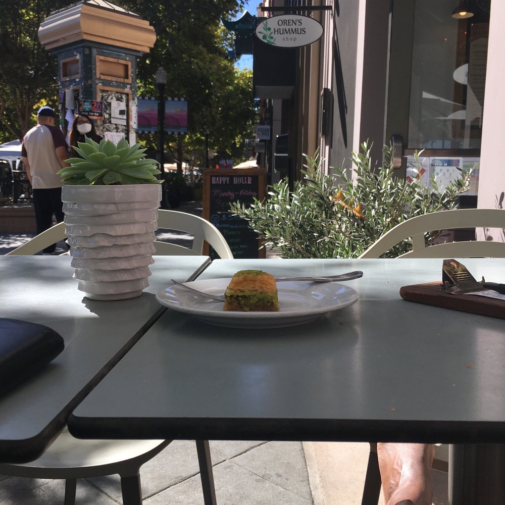 Oren's Hummus - Nice weather, peaceful atmos, baklava. What more can one ask for? - Mediterranean Near Me - Mountain View, California Oren's Hummus - Nice weather, peaceful atmos, baklava. What more can one ask for? - Mediterranean Near Me - Mountain View, California