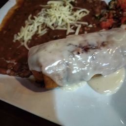 Chicken chimichunga with beans Chicken chimichunga with beans