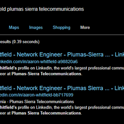 Plumas Sierra Telecommunications - Aaron Whitfield works for PST and left a 5-star review for PST, not mentioning that he works for PST.