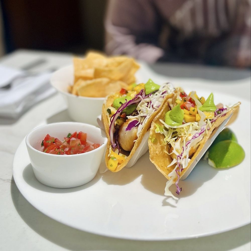 Splashes Restaurant - Alaskan Halibut Tacos - New American Near Me - Laguna Beach, California Splashes Restaurant - Alaskan Halibut Tacos - New American Near Me - Laguna Beach, California