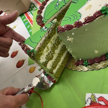 Elite Bakery - Pistachio flavored cake, custom made for my "grinchmas" party for my team. - Bakeries Near Me - Union City, California Elite Bakery - Pistachio flavored cake, custom made for my "grinchmas" party for my team. - Bakeries Near Me - Union City, California