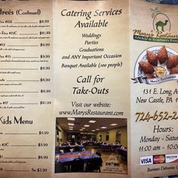 Take out menu - page one Take out menu - page one