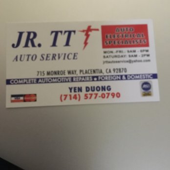 JRTT Auto Service - Auto Repair Near Me - Placentia, California JRTT Auto Service - Auto Repair Near Me - Placentia, California