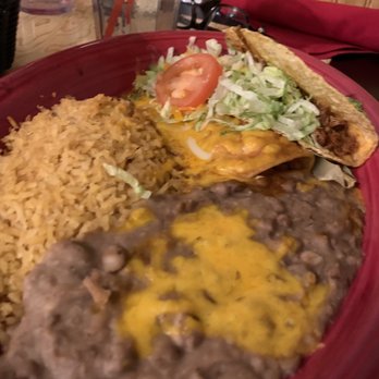 Cafe Sabor - Shredded Beef Taco and Enchilada Combo - Mexican Near Me - Garden City, Utah