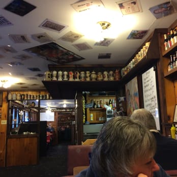 Ruth & Wimpys Restaurant - Ceiling posters, beer and stein racks and some interior view. - Seafood Near Me - Hancock, Maine Ruth & Wimpys Restaurant - Ceiling posters, beer and stein racks and some interior view. - Seafood Near Me - Hancock, Maine