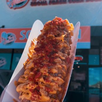 Two Hands Corn Dogs - Potato dog - Hot Dogs Near Me - Houston, Texas Two Hands Corn Dogs - Potato dog - Hot Dogs Near Me - Houston, Texas
