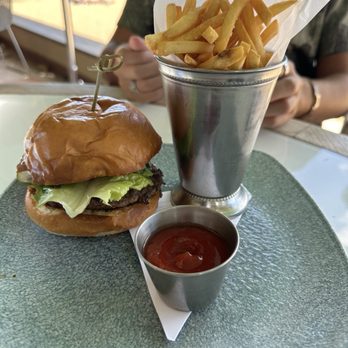 Hau Tree - Cheese burger and fries - Seafood Near Me - Honolulu, Hawaii