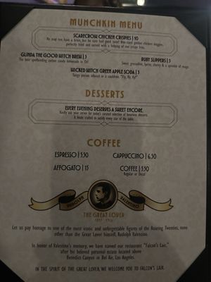 Menu photo 5 Falcon’s Lair Ripon, CA