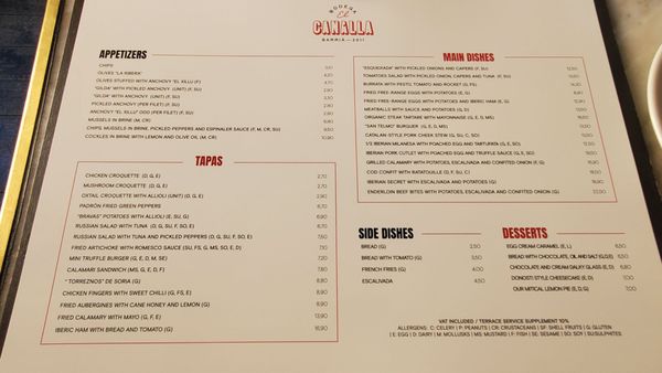 Menu photo 1 El Canalla Barcelona, B