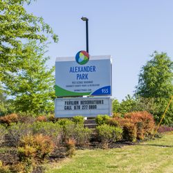 Alexander Park Dog Park - Park sign
