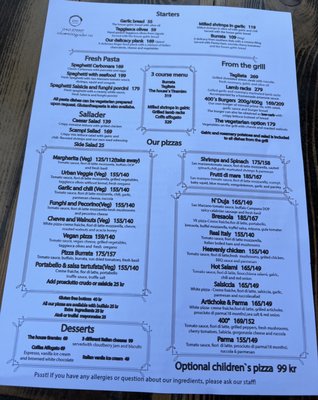 Menu photo 2 400 Grader Malmö, M