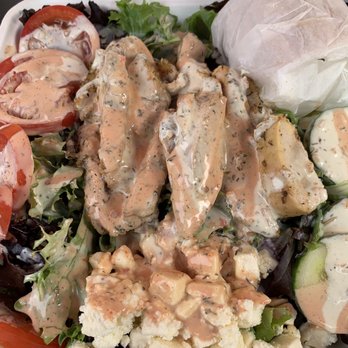 Zunzi's - Salad with chicken and zunzi sauce - Sandwiches Near Me - Savannah, Georgia Zunzi's - Salad with chicken and zunzi sauce - Sandwiches Near Me - Savannah, Georgia