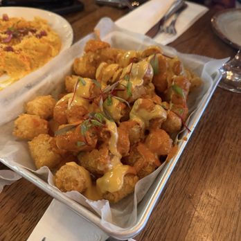 Rosebud Bar & Kitchen - Veg Loaded Tikka Tots - New American Near Me - Somerville, Massachusetts