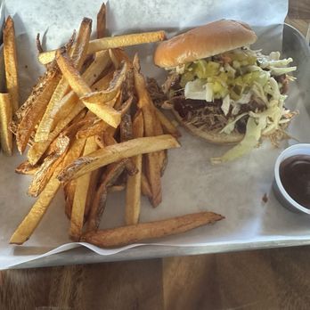 T Birds - Pulled pork sandwich and hot hand cut fries! - Sports Bars Near Me - Wheat Ridge, Colorado T Birds - Pulled pork sandwich and hot hand cut fries! - Sports Bars Near Me - Wheat Ridge, Colorado