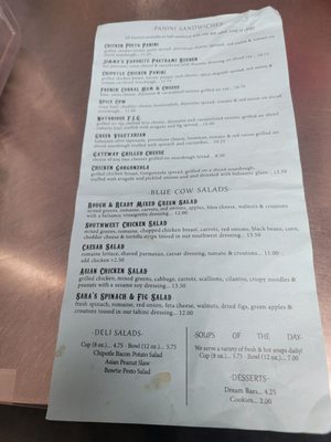 Menu photo 1 Blue Cow Deli Penn Valley, CA Menu photo 1 Blue Cow Deli Penn Valley, CA