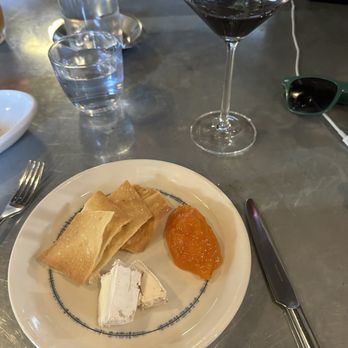 Bell's - Big Sur dessert cheese with apricot jam and house made crackers - French Near Me - Los Alamos, California