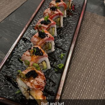 Izakaya Cabin - Surf and Turf roll - Sushi Bars Near Me - Crested Butte, Colorado Izakaya Cabin - Surf and Turf roll - Sushi Bars Near Me - Crested Butte, Colorado