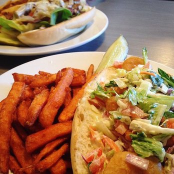 Pacific Southern - Shrimp Po'boy with sweet potato fries. - Southern Near Me - Tacoma, Washington Pacific Southern - Shrimp Po'boy with sweet potato fries. - Southern Near Me - Tacoma, Washington
