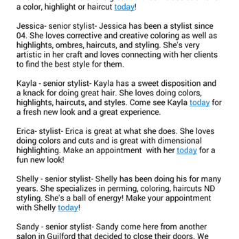 A Small Bio On Our Stylists Yelp