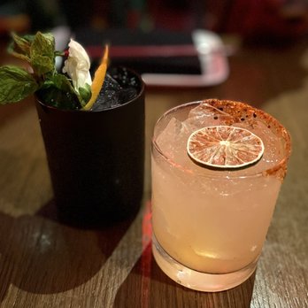 Bao Brewhouse - Our cocktails (Hakuto to the left; Smoke & Mirrors) were amazing!! - Dim Sum Near Me - Denver, Colorado Bao Brewhouse - Our cocktails (Hakuto to the left; Smoke & Mirrors) were amazing!! - Dim Sum Near Me - Denver, Colorado