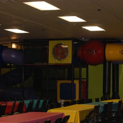 Jungle George's - Climbing Play Area and also a view of a small section of their dining tables.