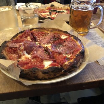 Bambolina Restaurant - Soprassata pizza and Oktoberfest beer. - Pizza Near Me - Salem, Massachusetts Bambolina Restaurant - Soprassata pizza and Oktoberfest beer. - Pizza Near Me - Salem, Massachusetts