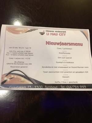 Menu photo 4 Li Hau City Turnhout, VAN Menu photo 4 Li Hau City Turnhout, VAN