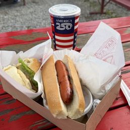 Cheese burger and hot dog Cheese burger and hot dog